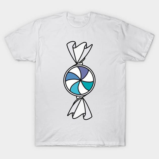 Blue Mint Candy T-Shirt by murialbezanson